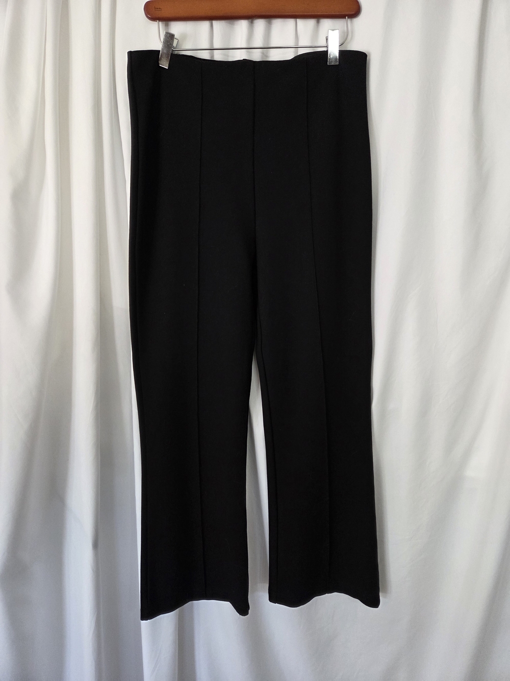 Lysse Black Straight-Leg Ponte Pants Casual Office Size XL - Picture 2 of 9
